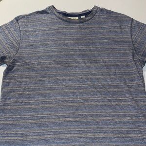 Men's Blue Striped ROWM Short‎ Sleeve Tee